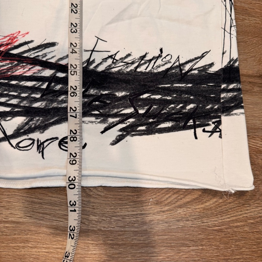 Balmain Scribble-Printed Crewneck T-Shirt RARE - Picture 7 of 8